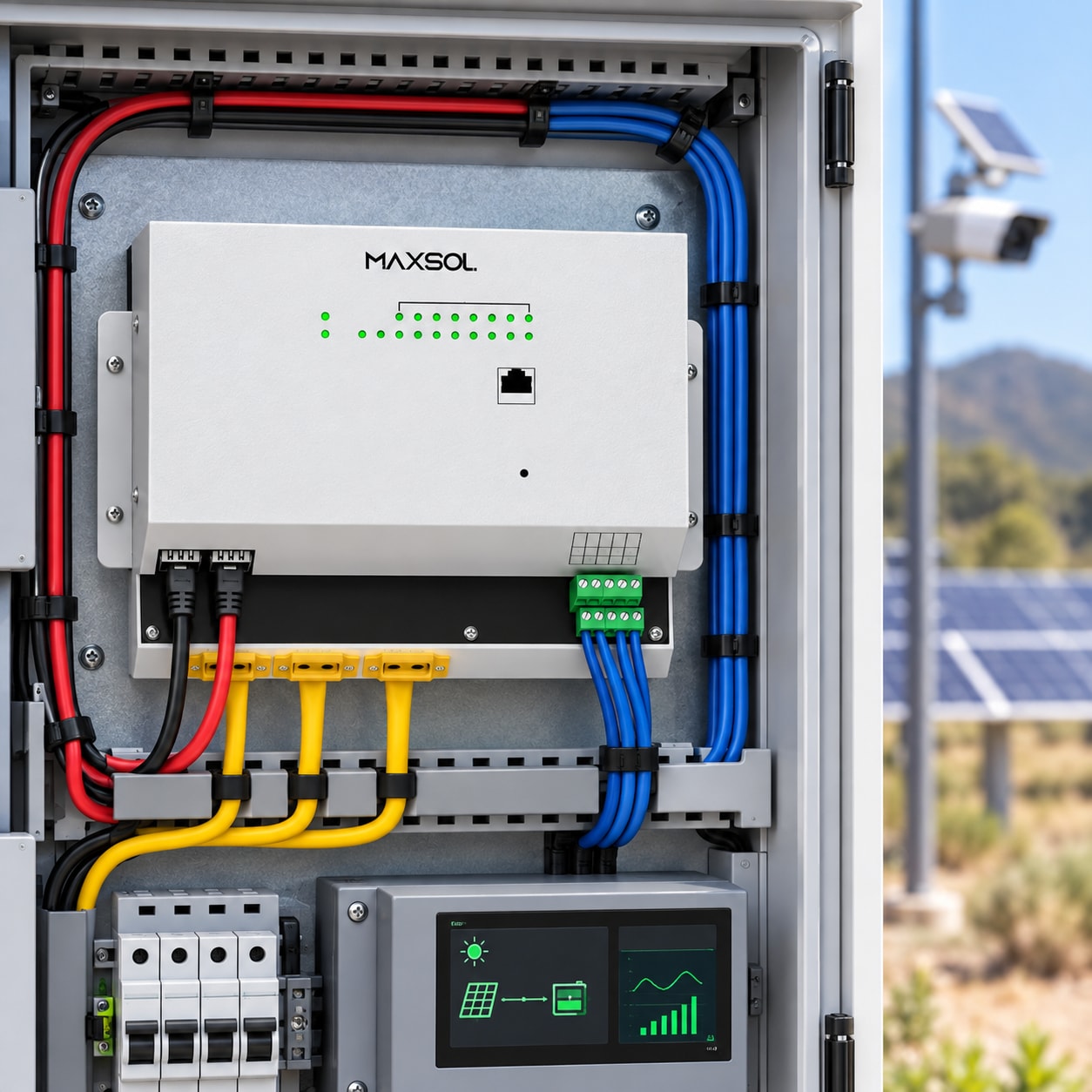 Industrieller Solar-PoE-Switch IOT2802SFG-S für Netzwerk- und Energieverteilung
