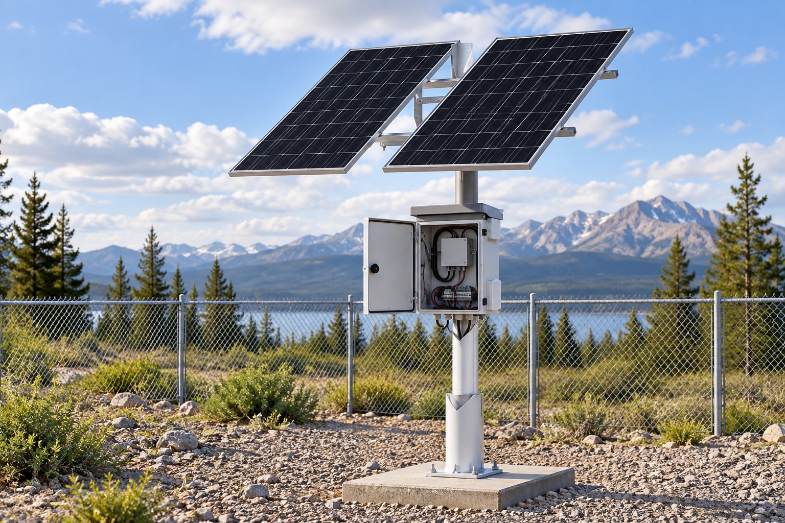 Produktansicht des Maxsol CS400150 mit zwei 200-W-Solarmodulen