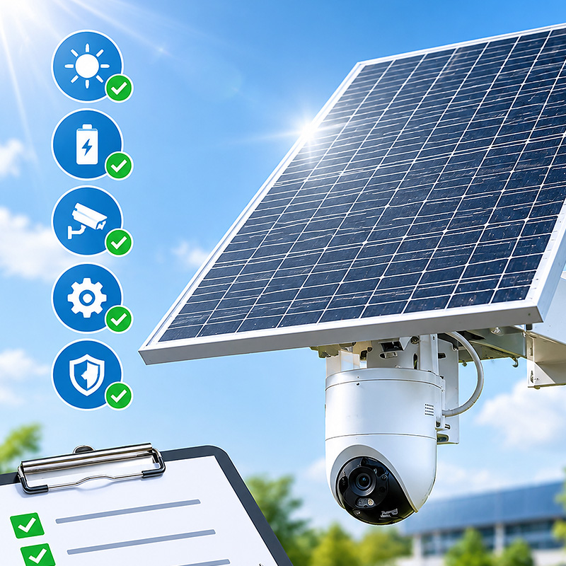 Solarstrom für CCTV: Checkliste vor dem Einsatz