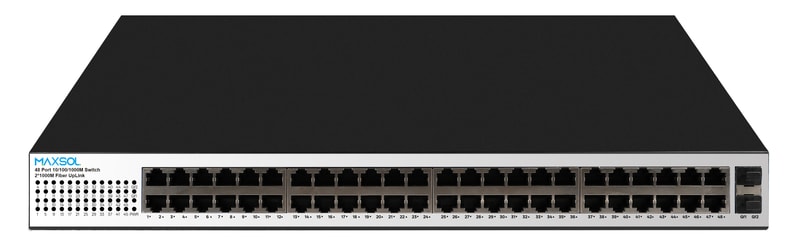 Unverwalteter 48-Port-Gigabit-PoE-Switch mit hoher Reichweite, 400 W