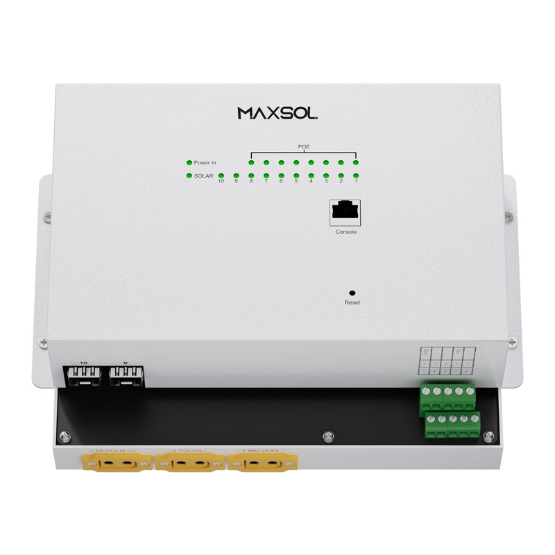 Gemanagter industrieller Solar-PoE-Switch 8GE+2GF