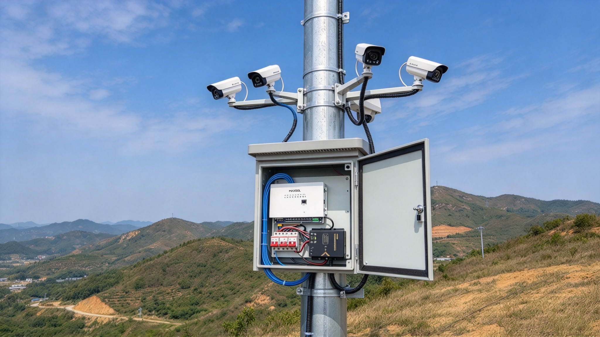 Autarke Solarbox mit industriellem PoE-Switch