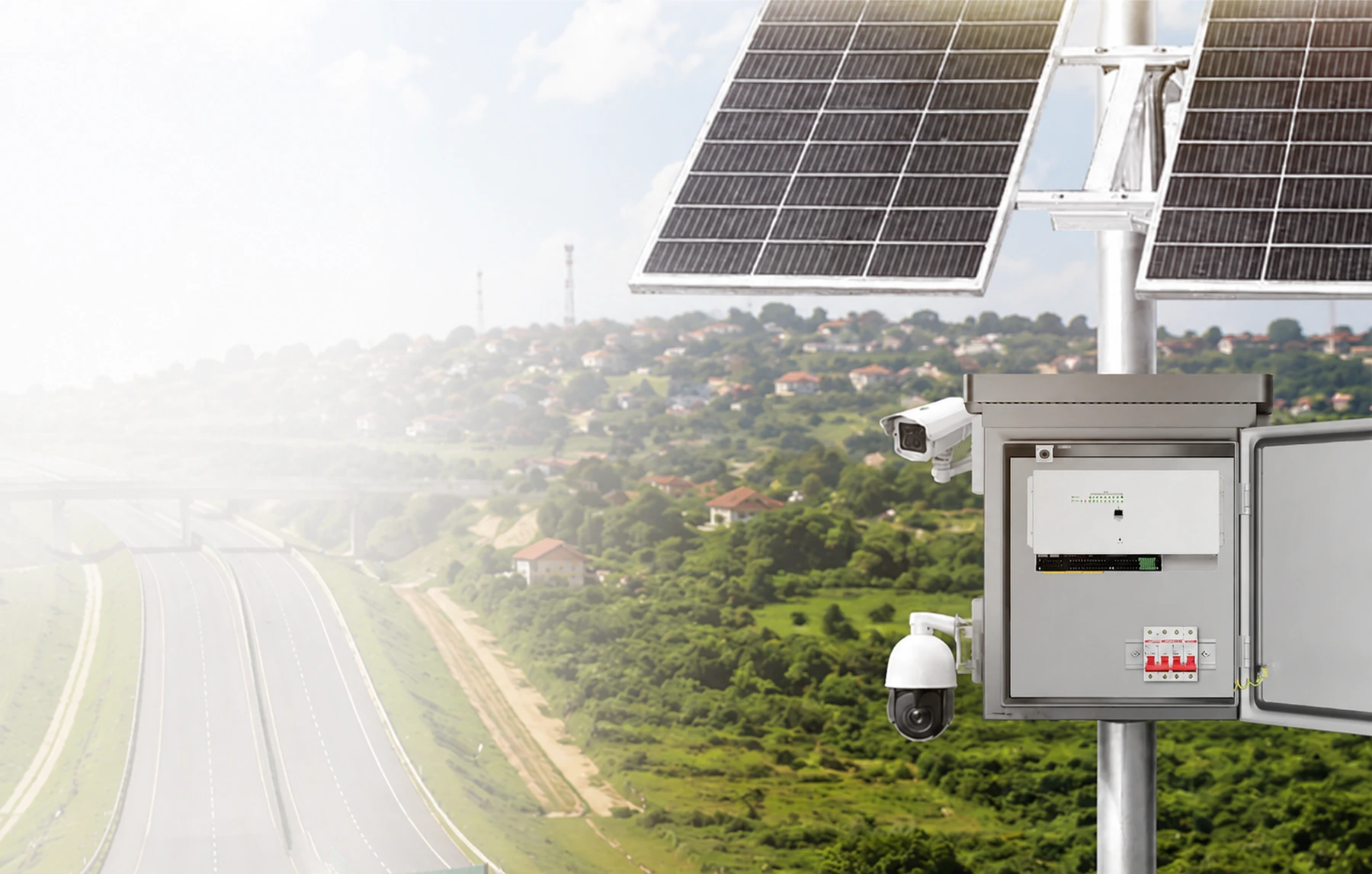 Autarke Solarbox mit industriellem PoE-Switch